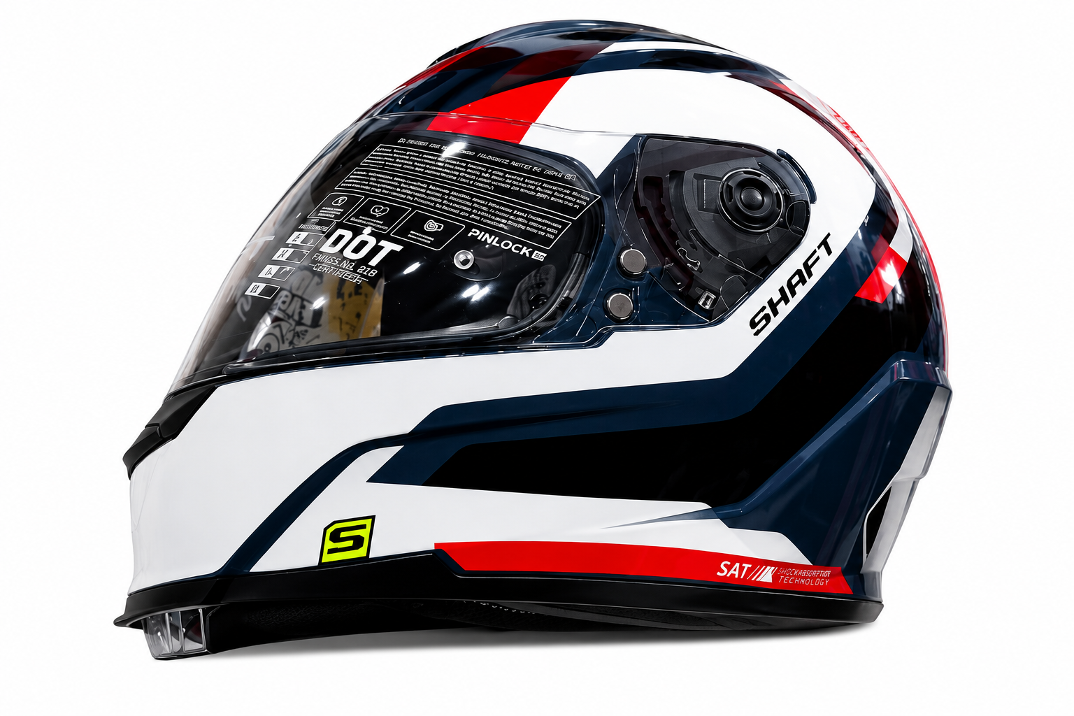 Casco Integral SHAFT 581 PRO Blanco/Azul/Rojo