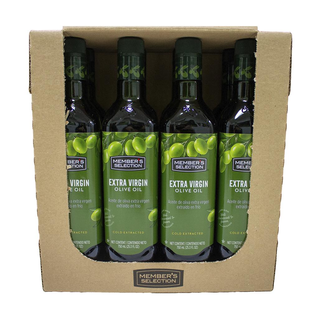 Member's Selection Aceite de Oliva Extra Virgen 8 Unidades / 750 mL / 25.3 oz - Imagen 3