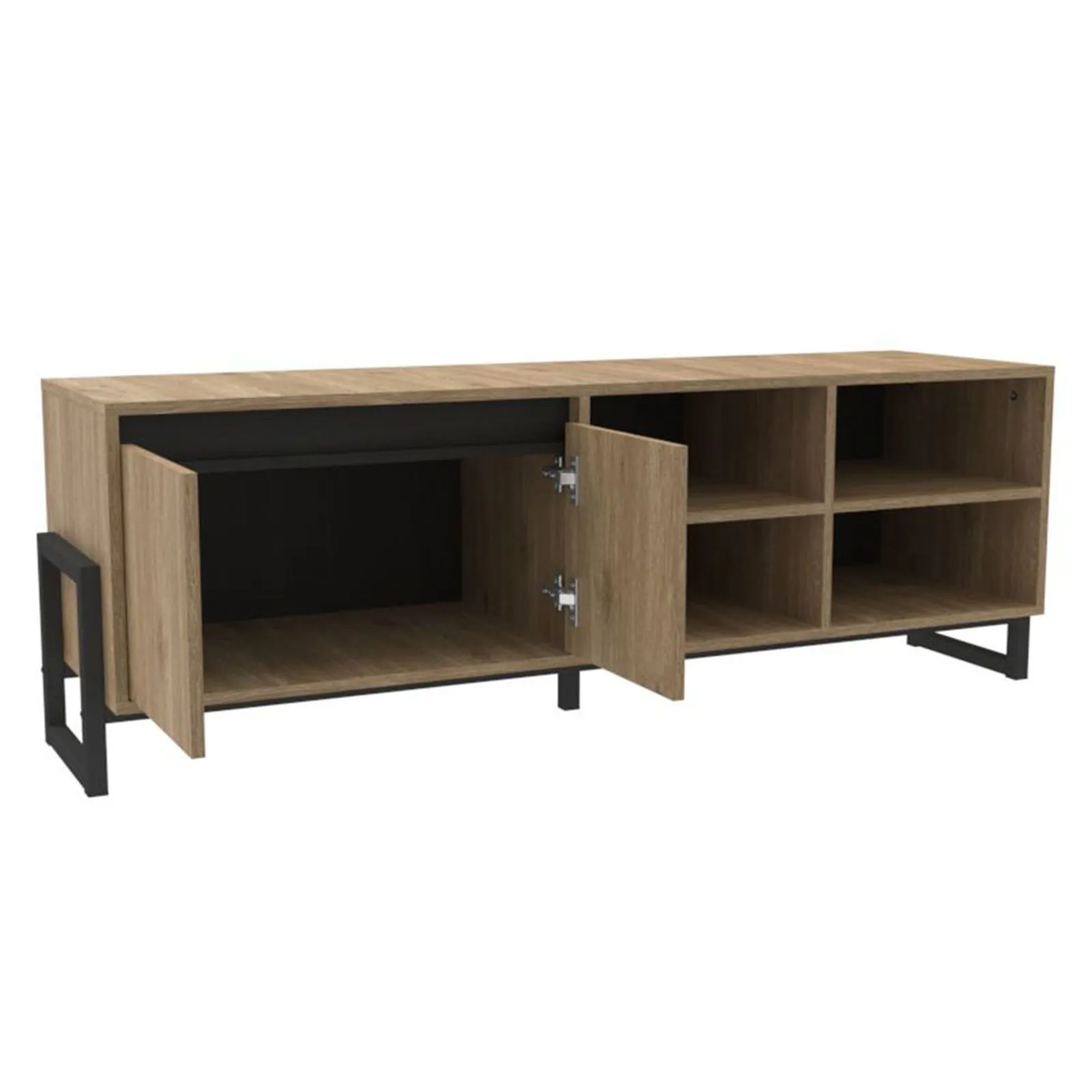 Mesa de TV Axis 140x40.3x49.2 cm wengué Moduofi - Imagen 4
