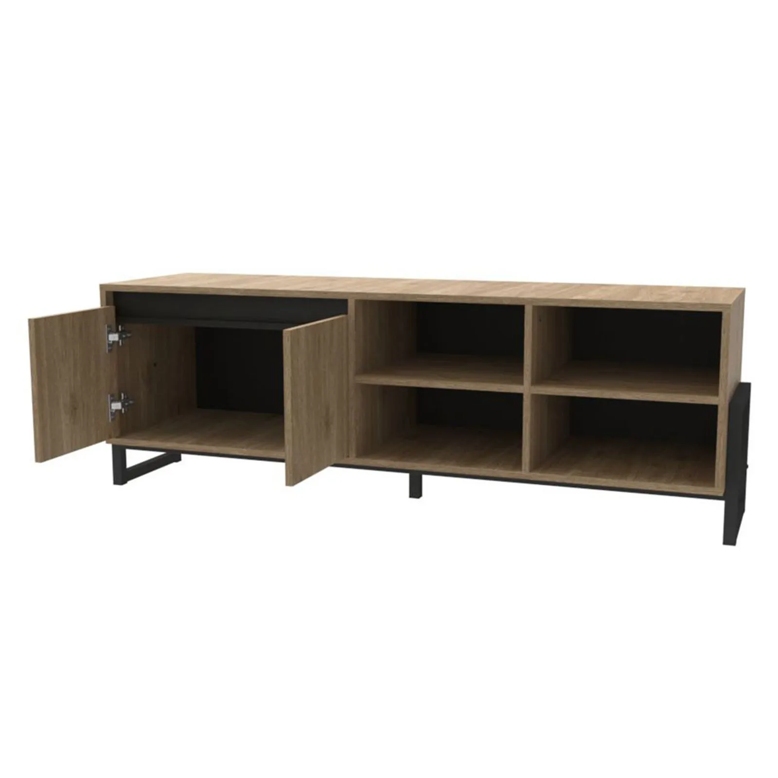 Mesa de TV Axis 140x40.3x49.2 cm wengué Moduofi - Imagen 3
