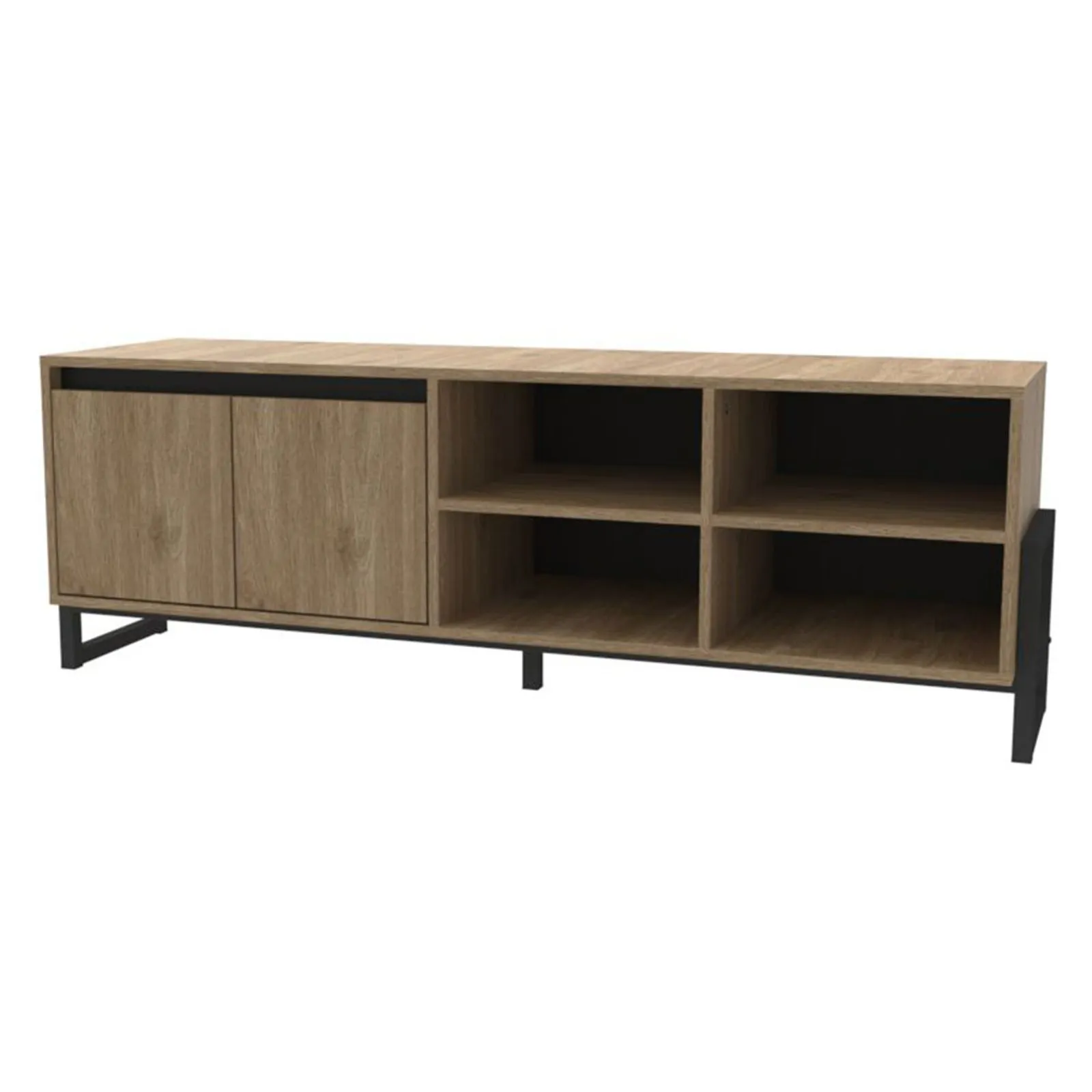 Mesa de TV Axis 140x40.3x49.2 cm wengué Moduofi - Imagen 2