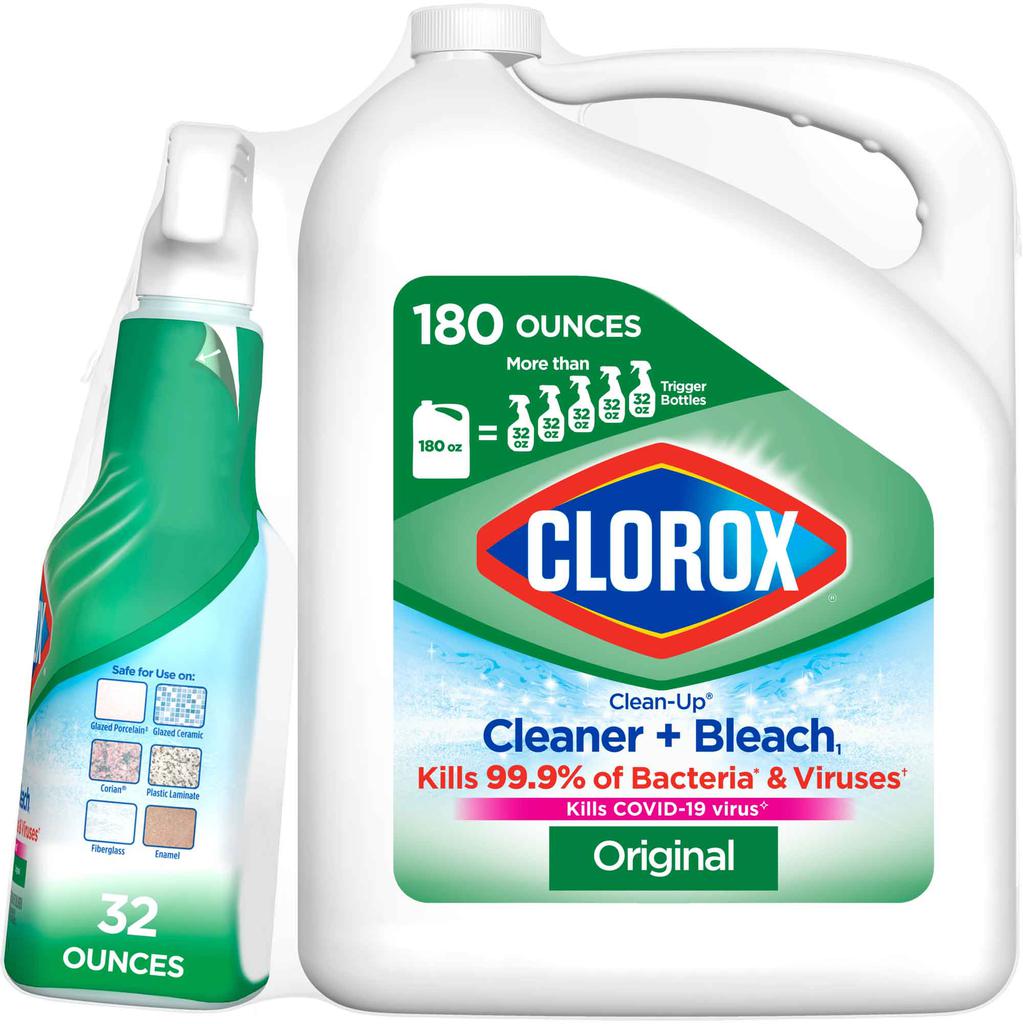 Clorox Clean-up Limpiador, Blanqueador y Desinfectante 5.32 L + 946 mL / 180 oz + 32 oz - Imagen 2