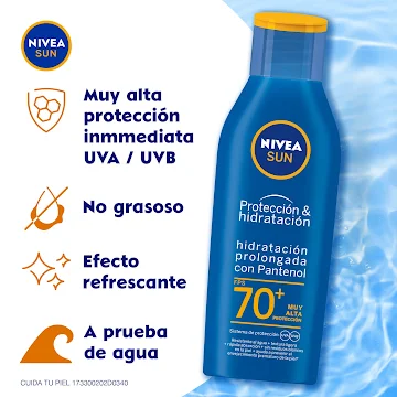 Protector Solar Nivea Sun Fps 70+ Muy Alto Uva Uvb X 200 Ml - Imagen 2