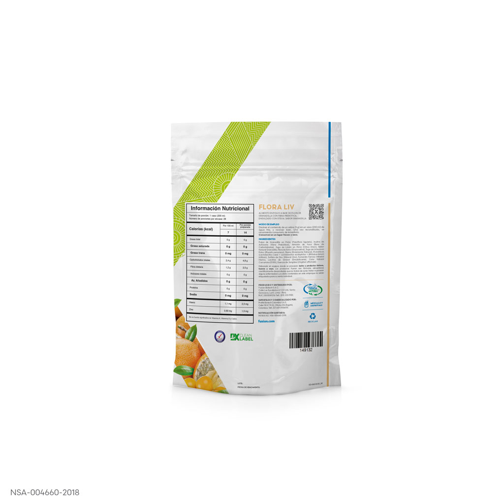 Fuxion Flora Liv – Sabor Granadilla x 28 Sobres - Imagen 3