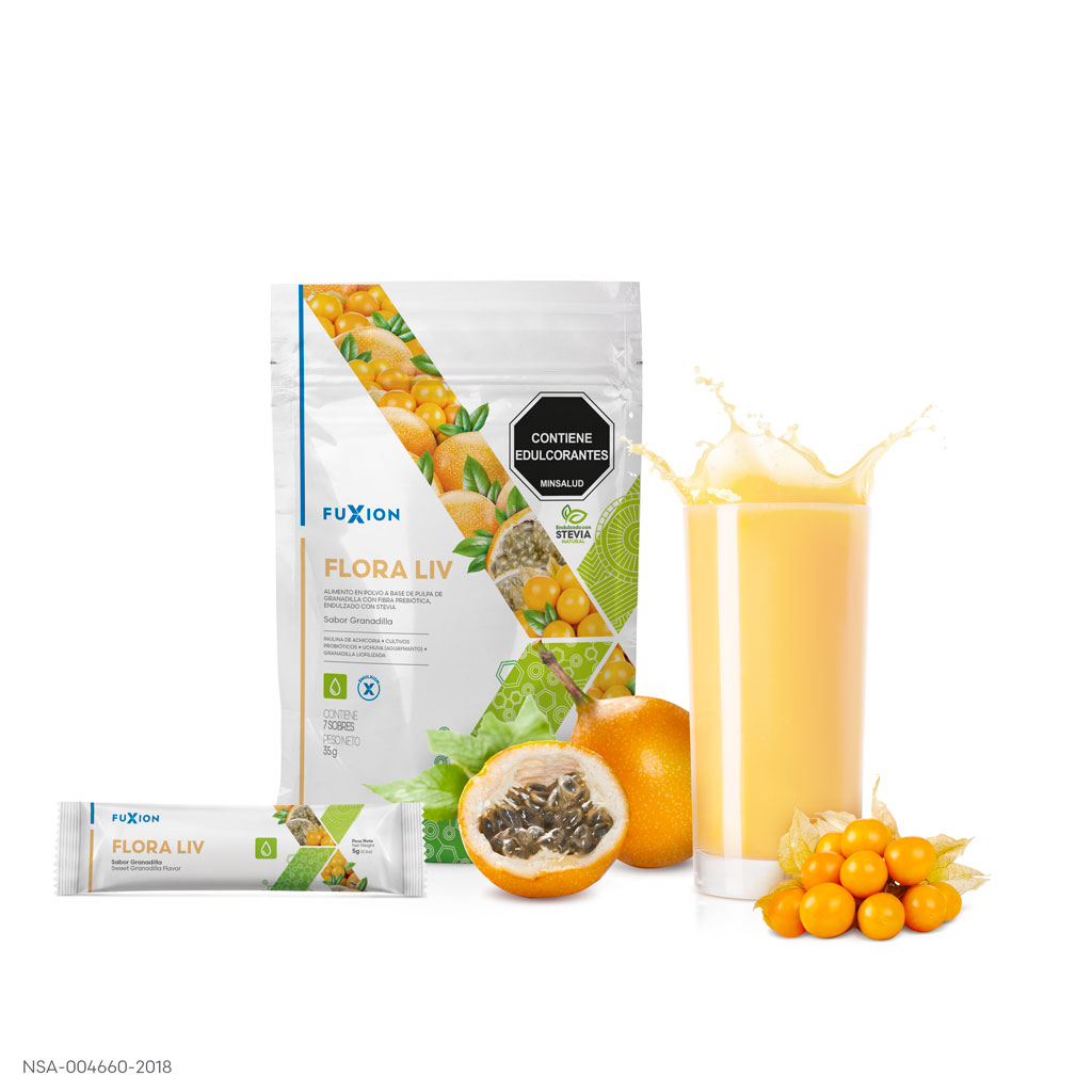 Fuxion Flora Liv – Sabor Granadilla x 28 Sobres - Imagen 2