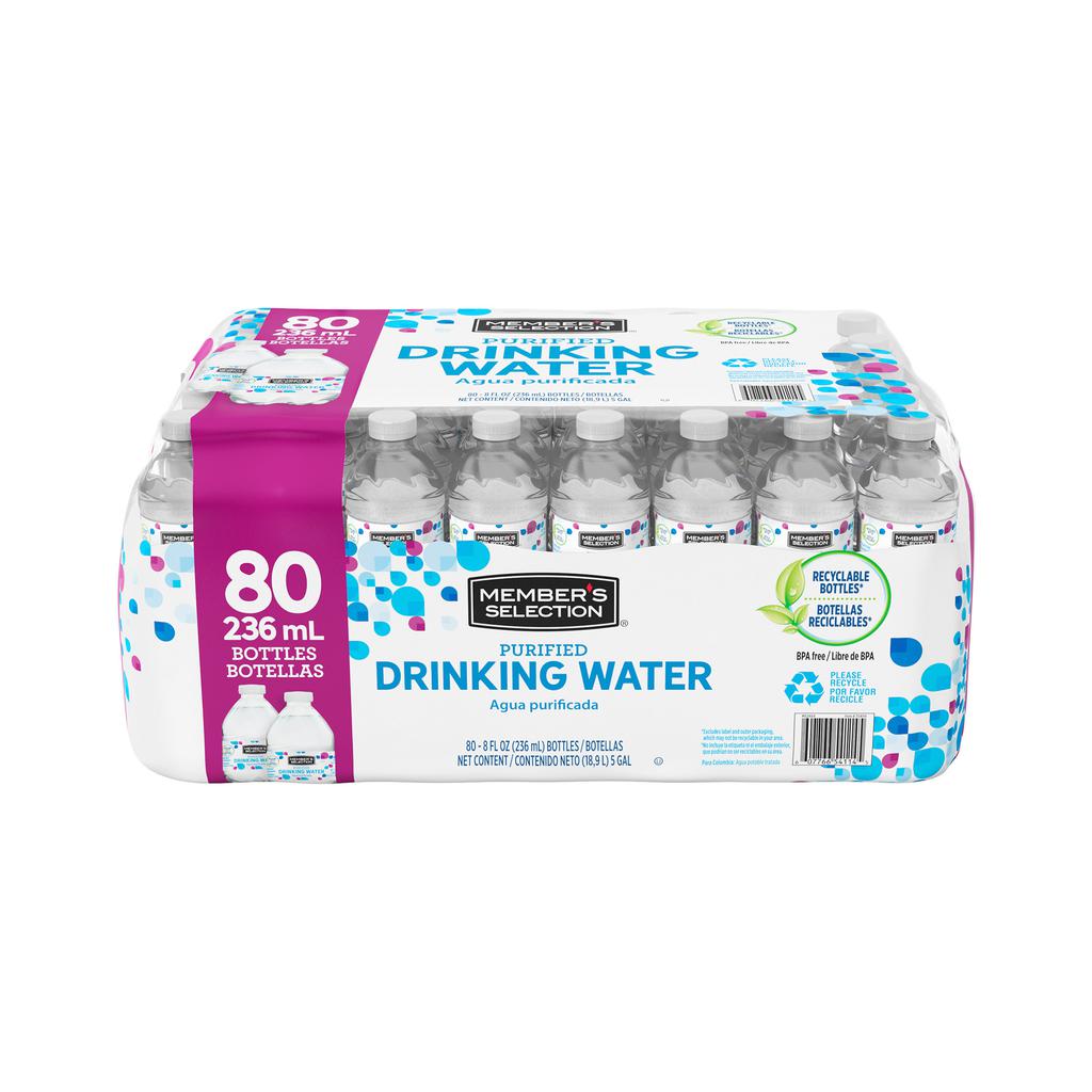 Member's Selection Agua Purificada – 80 Unidades / 236 mL / 8 oz