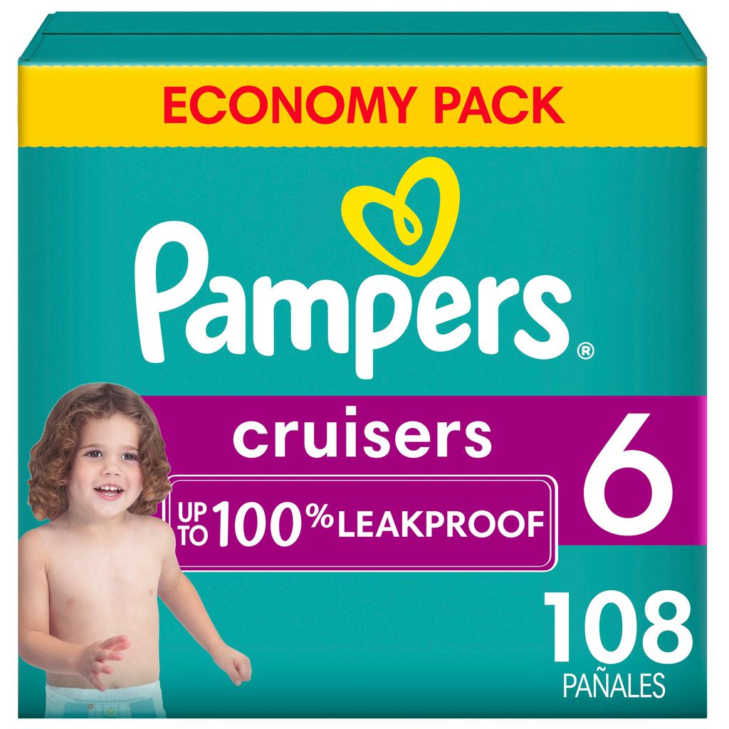 Pampers Pañales para Bebé Cruisers Talla 6 / 108 Unidades