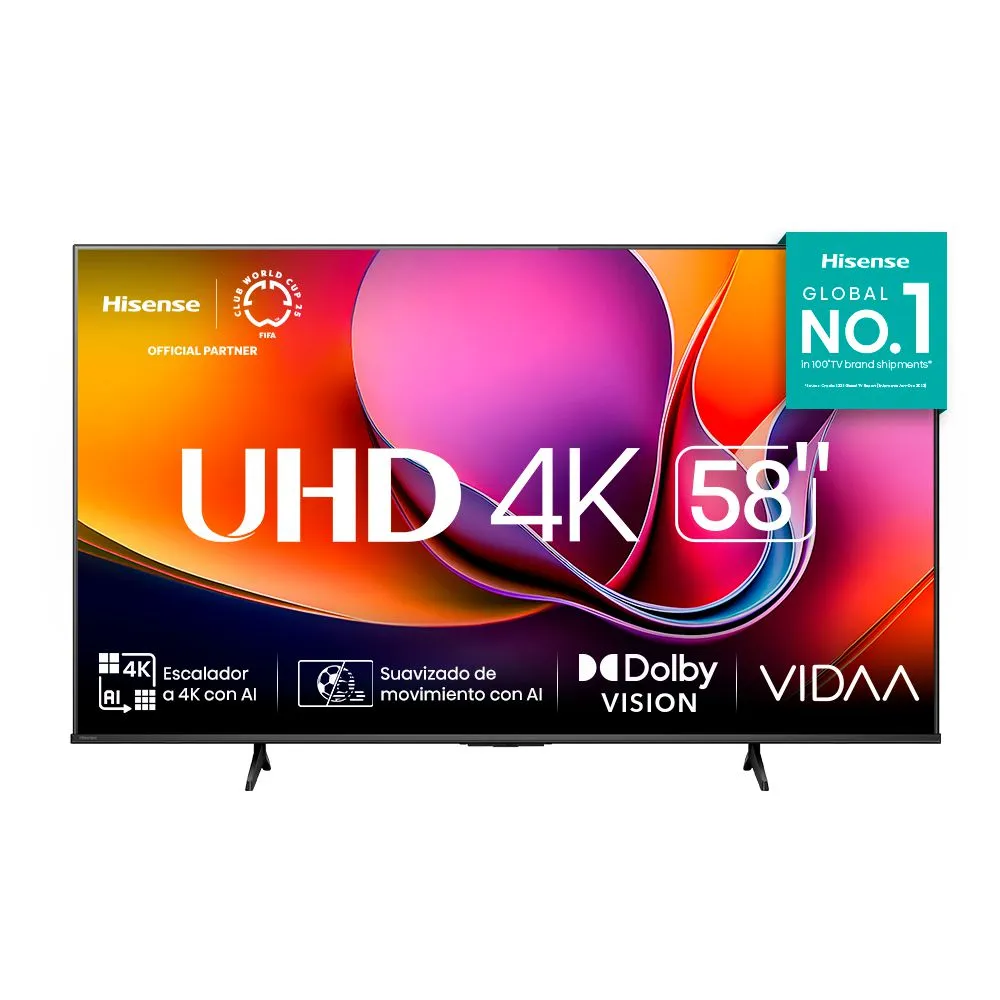 Televisor HISENSE 58 pulgadas LED Uhd4K Smart TV