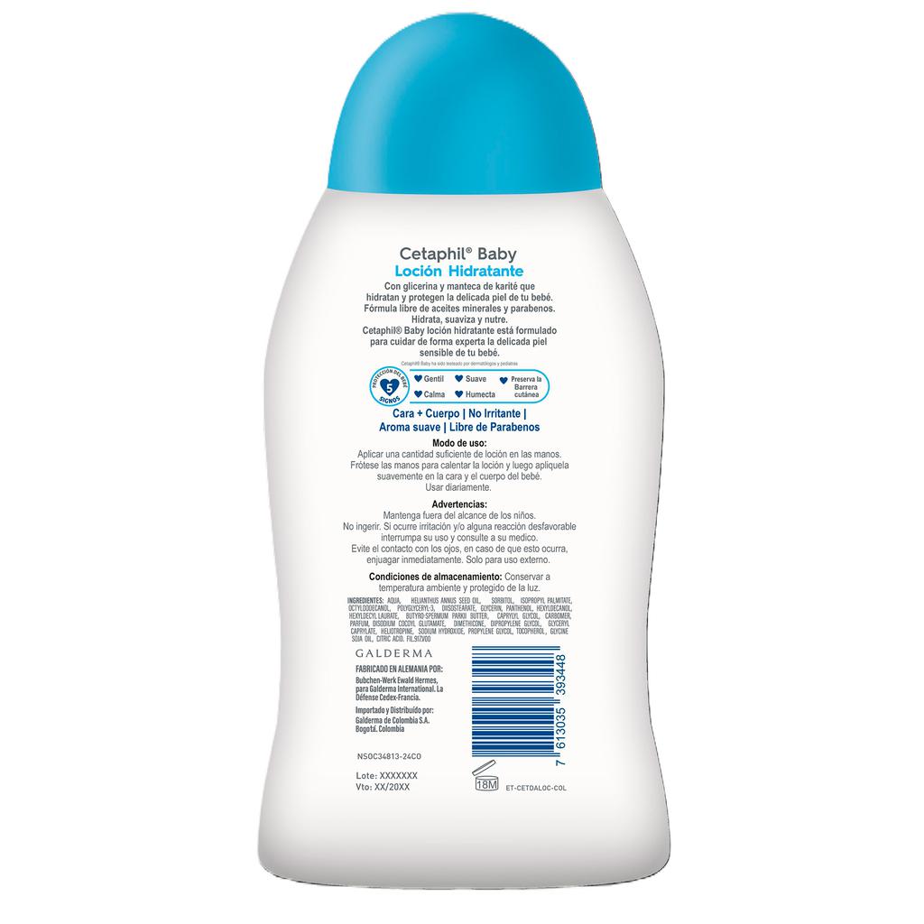 Cetaphil Set de Loción Hidratante y Baño Liquido para Bebé 2 Unidades / 300 mL - Imagen 2