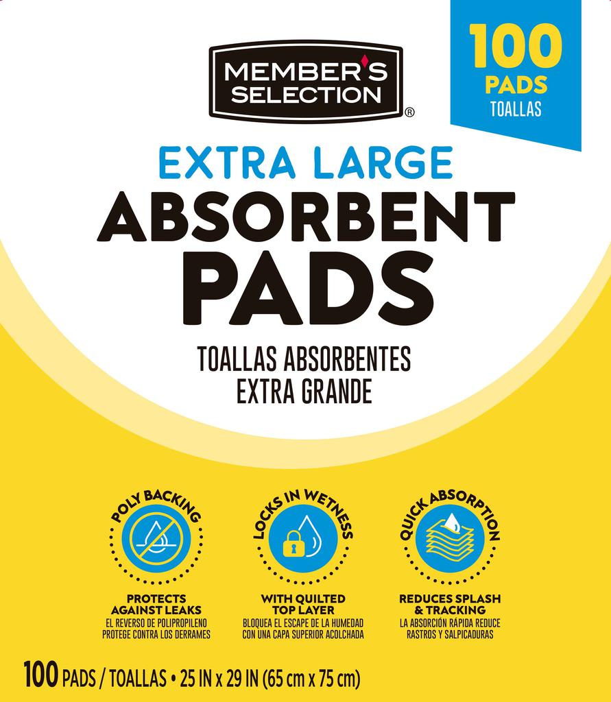 Member's Selection Almohadillas Absorbentes XL 100 Unidades / 66 cm x 76 cm / 25" x 29" - Imagen 2