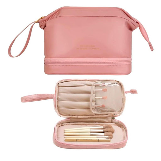 Cosmetiquera Organizador De Maquillaje Doble Compartimento Generico Unidad X 1 - Imagen 3