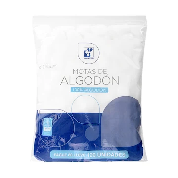 Motas Algodón Blancas X 120 Und