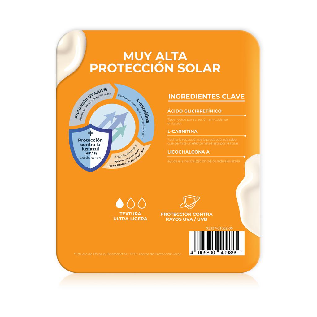Eucerin Protector Solar Facial FPS 50+ Anti-Brillo – 2 Unidades / 50 mL - Imagen 2