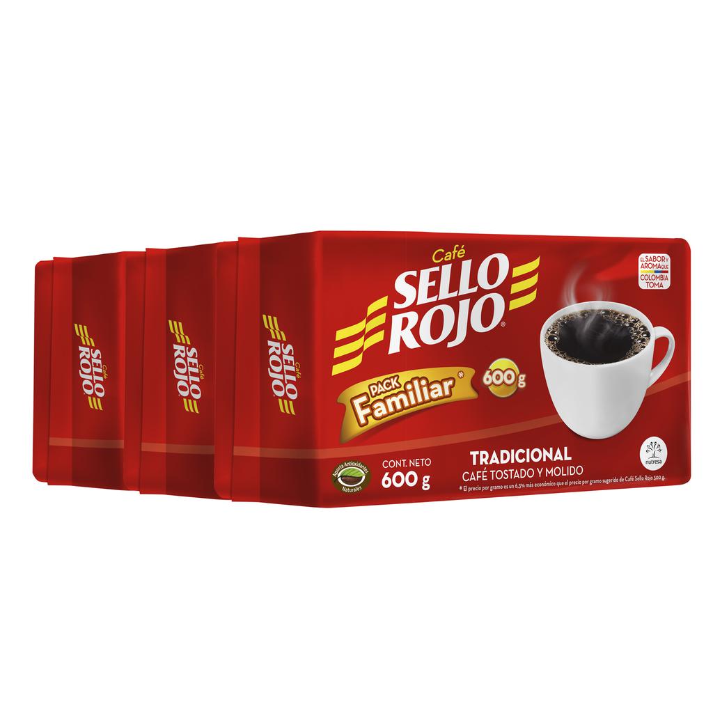 Sello Rojo Café Fuerte 3 Unidades / 600 g / 1.3 lb - Imagen 5