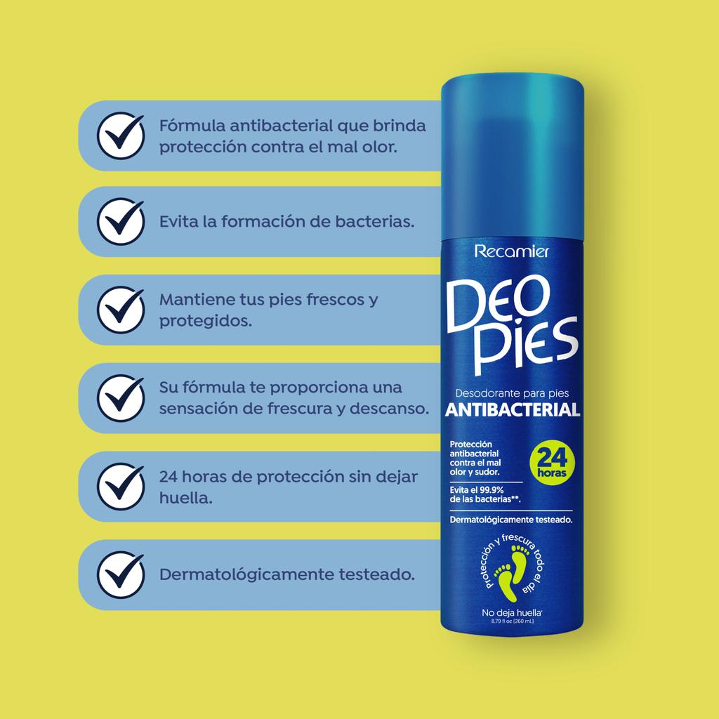 Deo Pies Desodorante para Pies en Spray 3 Unidades / 260 mL / 8.8 oz - Imagen 2