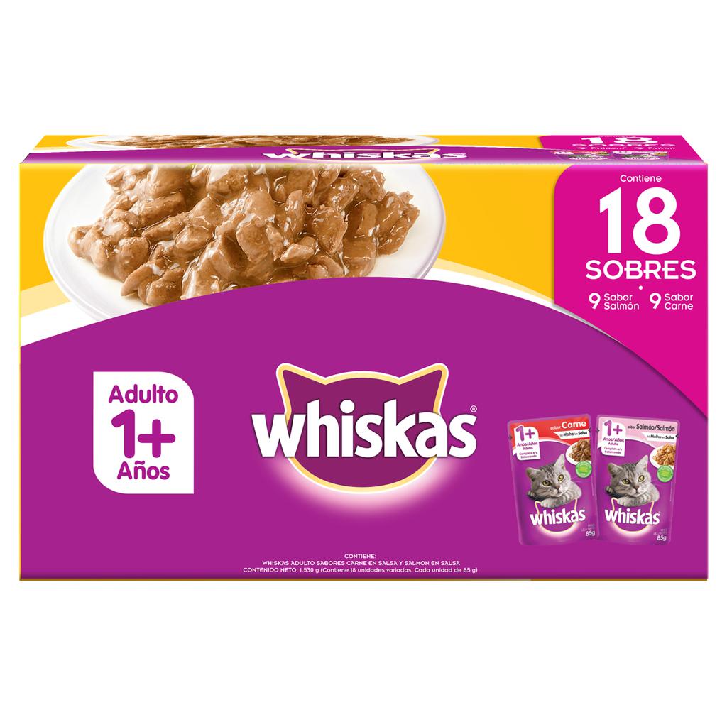 Whiskas Comida Húmeda para Gatos 18 Unidades / 85 g