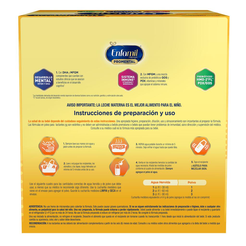 Enfamil Premium Fórmula Infantil Etapa 1 Promental 2.2 kg / 77.6 oz - Imagen 2