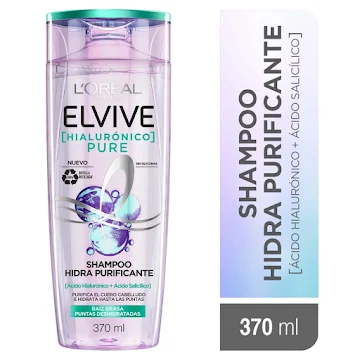 Shampoo Elvive Pure Ácido Hialurónico X 370 Ml - Imagen 5