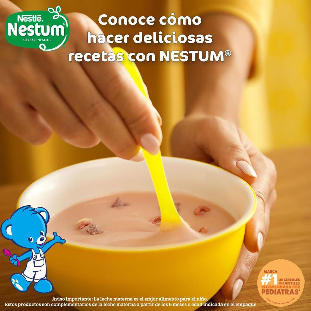 Nestum Cereal Infantil a Base de Trigo y Miel con Probióticos y Vitaminas 730 g - Imagen 3