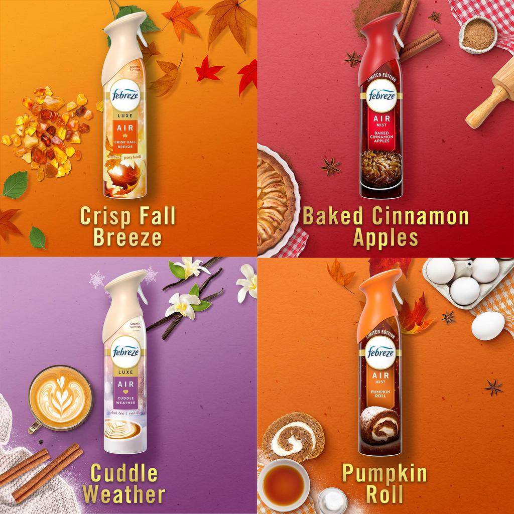 Febreze Ambientador en Spray Air Effects Fragancias de Temporada 4 Unidades / 230 g / 8.1 oz - Imagen 2