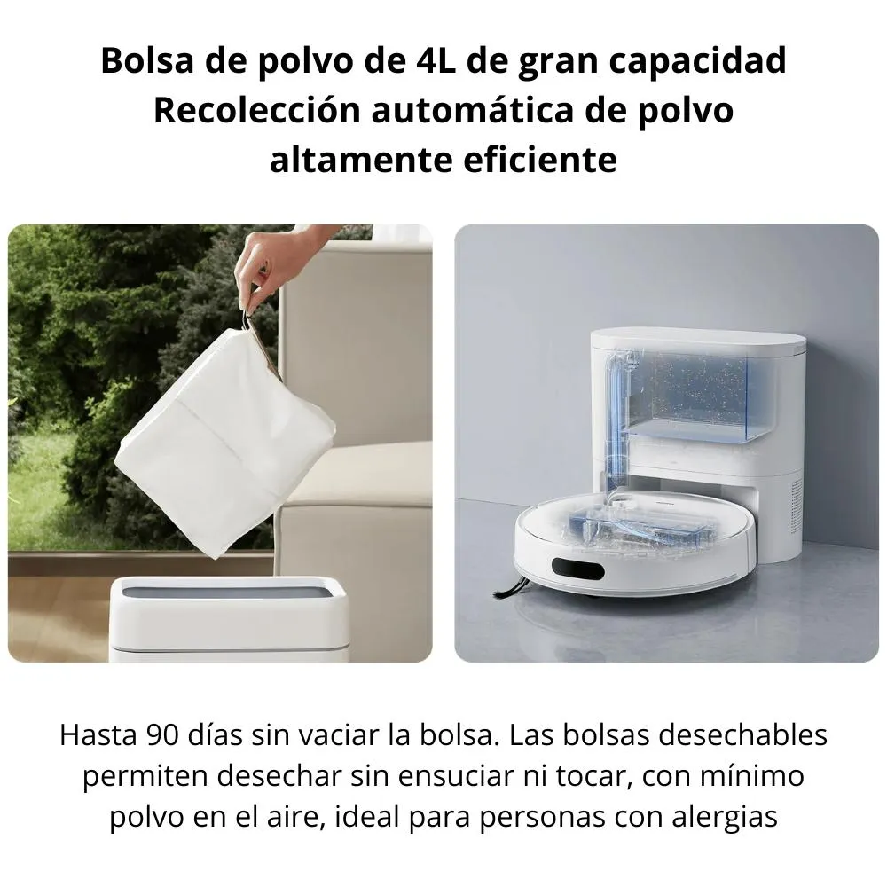 Aspiradora Y Trapeadora Inteligente Xiaomi Robot Vacuum H40 Con Estación 10000Pa 5200Mah - Imagen 2