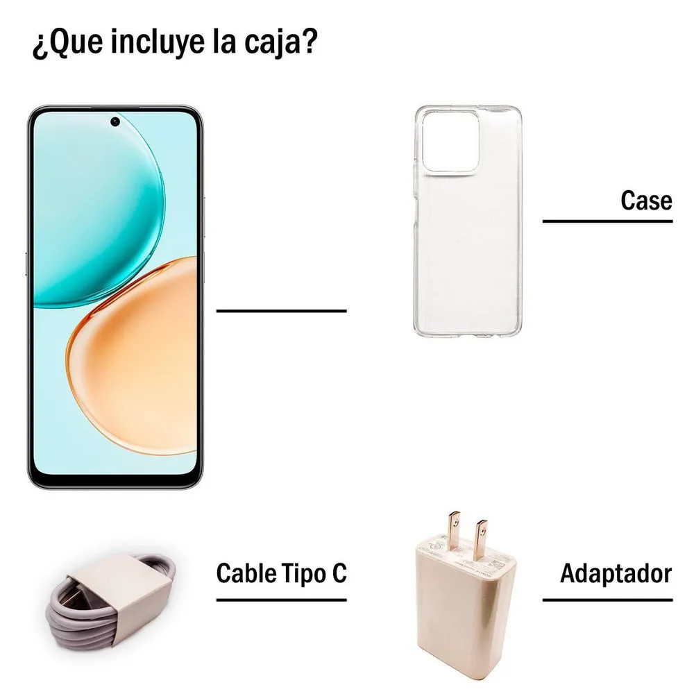 Celular HONOR X7d 256 GB 8 GB RAM Plateado - Imagen 2