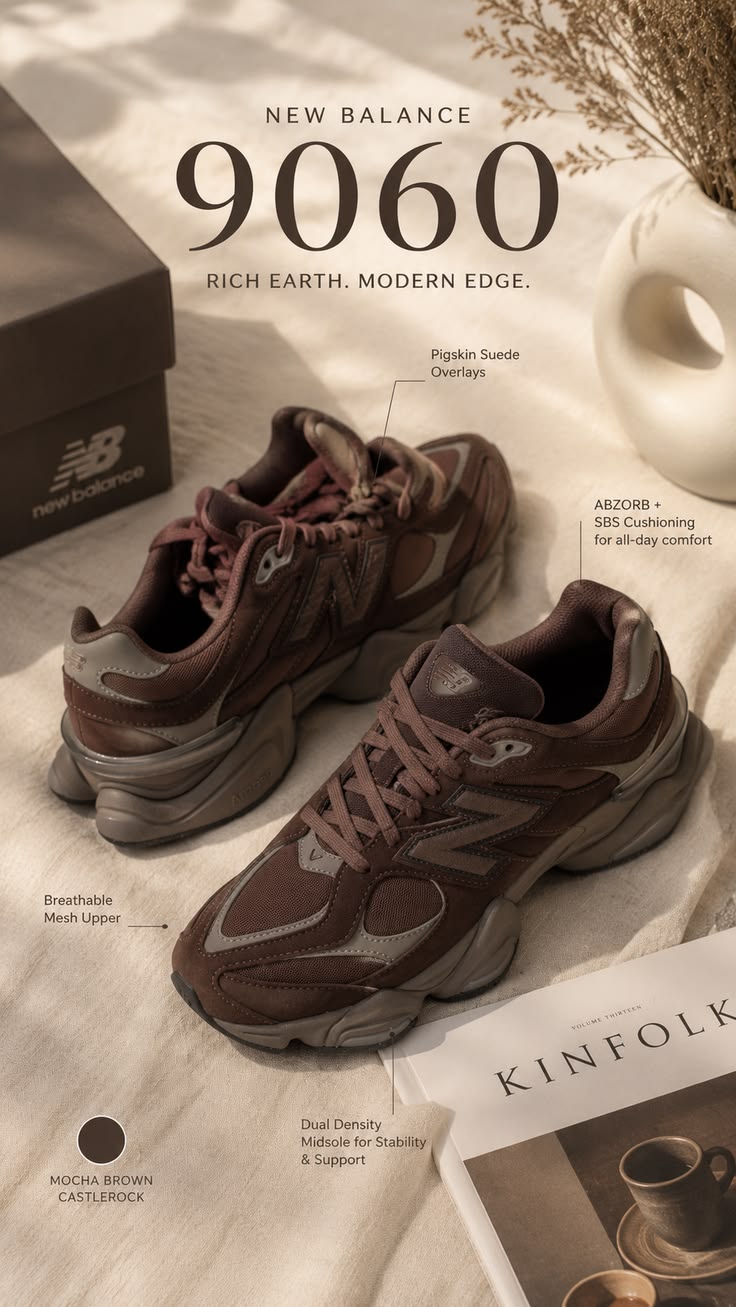 TENIS NEW BALANCE 9060 CAFE DAMA Y CABALLERO - Imagen 4
