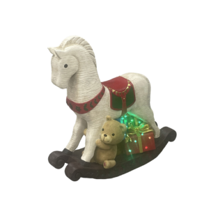 Member's Selection Caballo Mecedor Navideño Decorativo con Luces LED