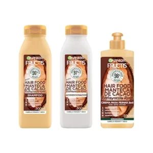 Combo Farmatodo: Exclusivo Online Combo Garnier Fructis Hair Food Cacao Shampoo + Acondicionador + Crema Para Peinar Tripack X 3 Und